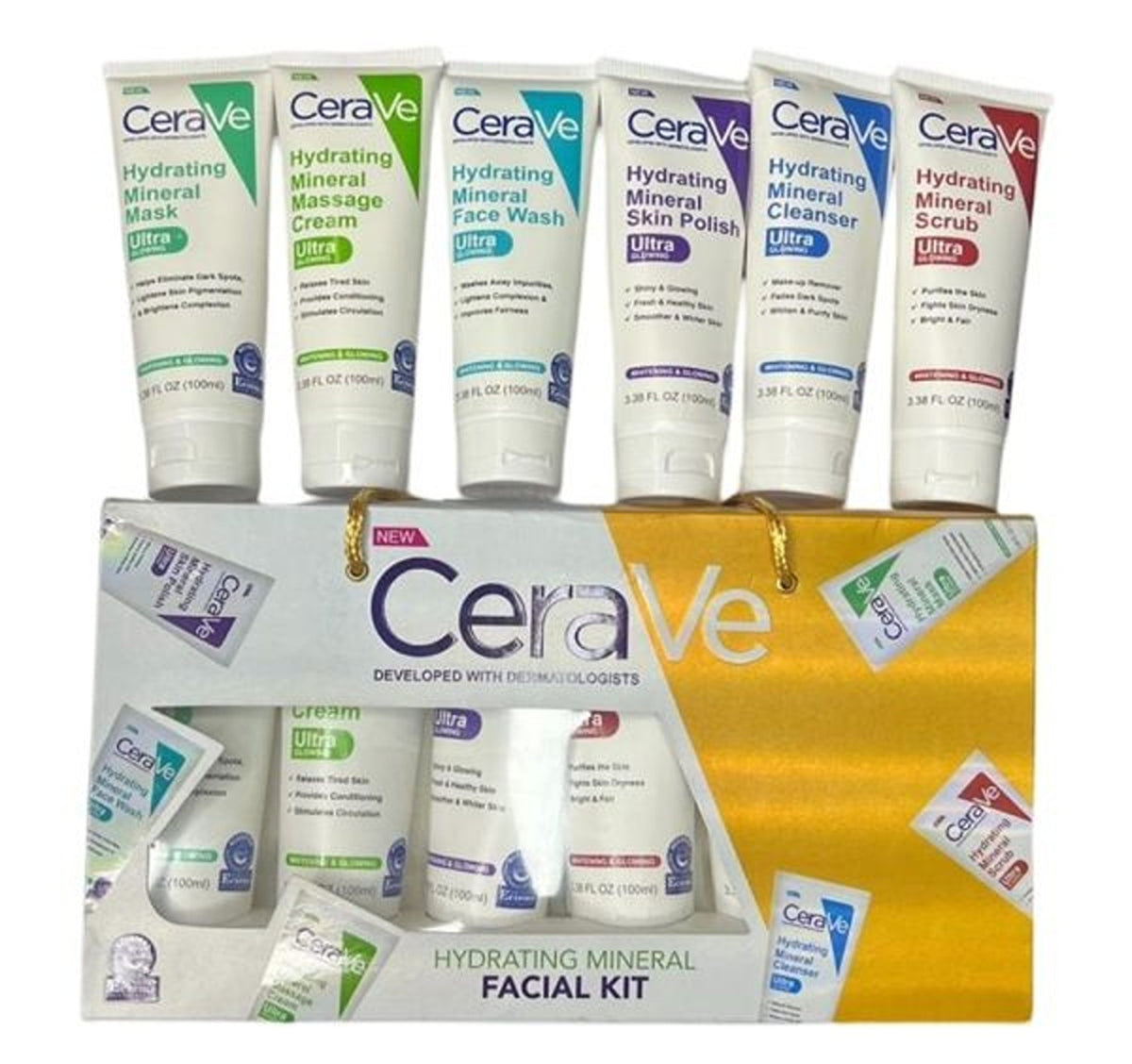 Pack of 06 CeraVe Hydrating Mineral Facial Kit 100ml | Best Quality Hydrating Mineral Facial Kit